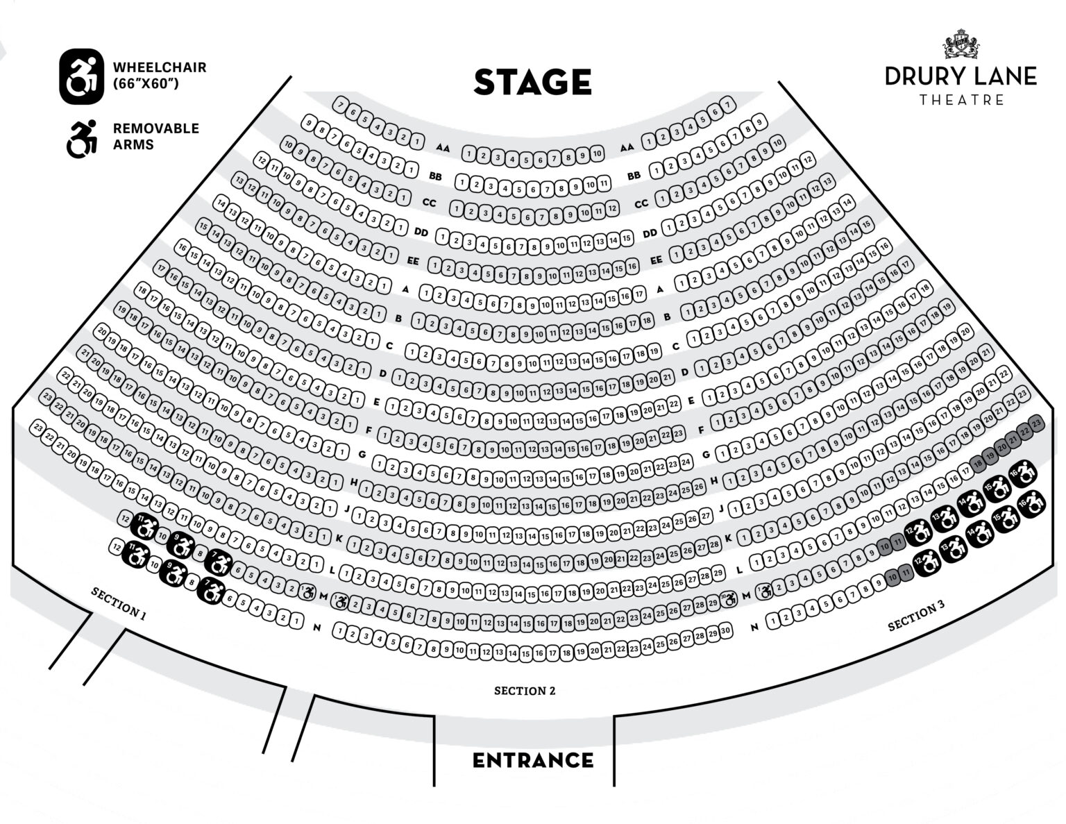 Seating Map | Drury Lane Theatre – Official Site